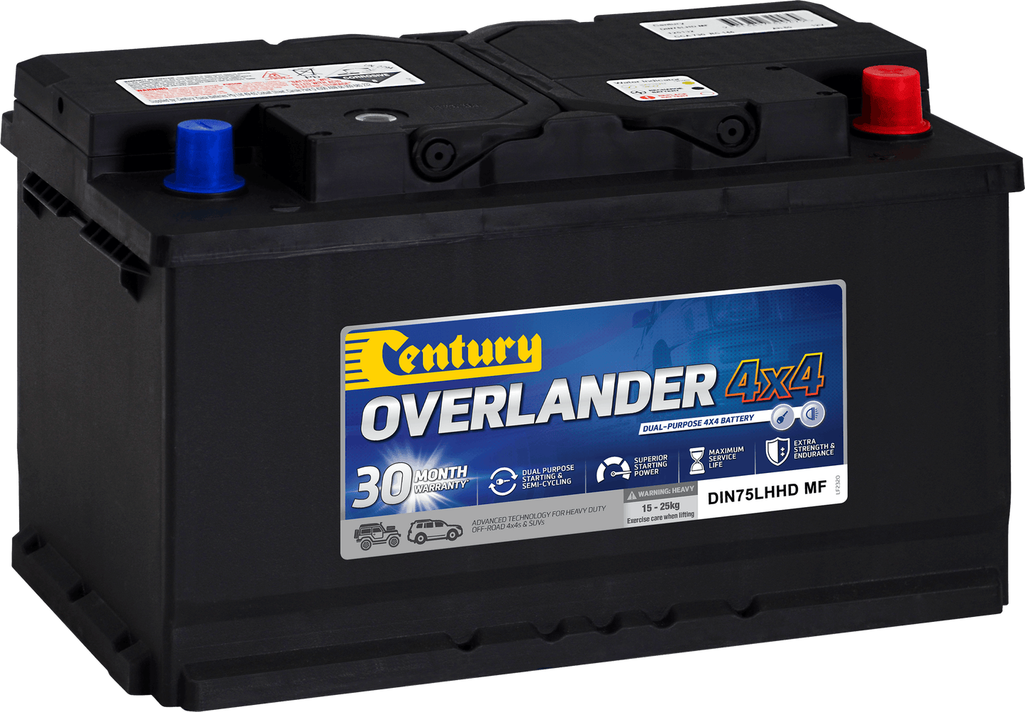 Century DIN75LHHD MF Overlander 4x4 Battery | 730CCA 80AH
