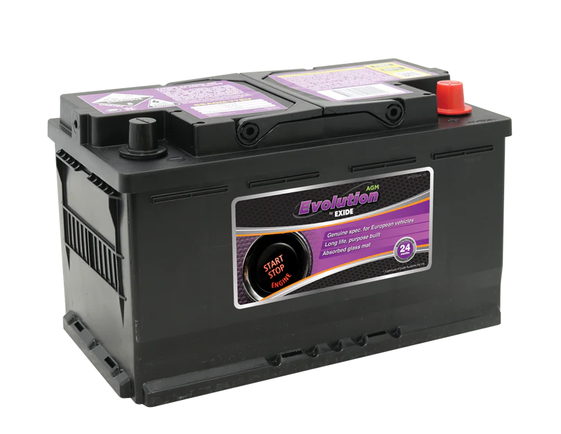 Exide Evolution SSAGM-77EU LN4 AGM 12 Volt 800CCA Start Stop Vehicle AGM Battery