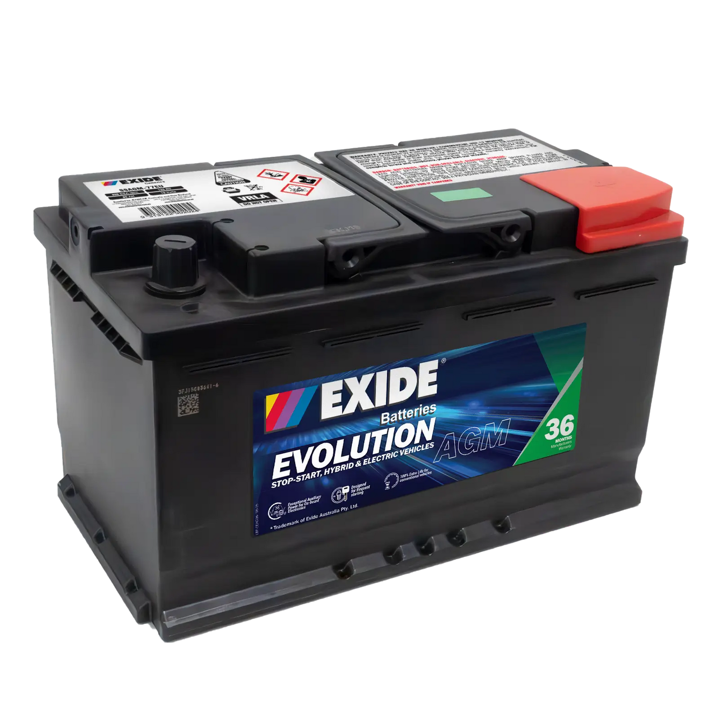 Exide Evolution SSAGM-77EU LN4 AGM 12 Volt 800CCA Start Stop Vehicle AGM Battery