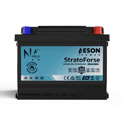 AESON StratoForse | H5/LN2 | Sodium Ion Vehicle Battery | 12V 450CCA 20AH
