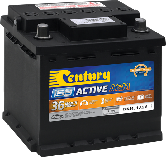 Century DIN44LH AGM ISS Active AGM Stop Start Battery | 520CCA 50AH