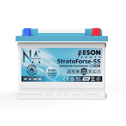 AESON StratoForse-SS | H5/LN2 | Sodium Ion Stop Start Vehicle Battery | 12V 650CCA 33AH