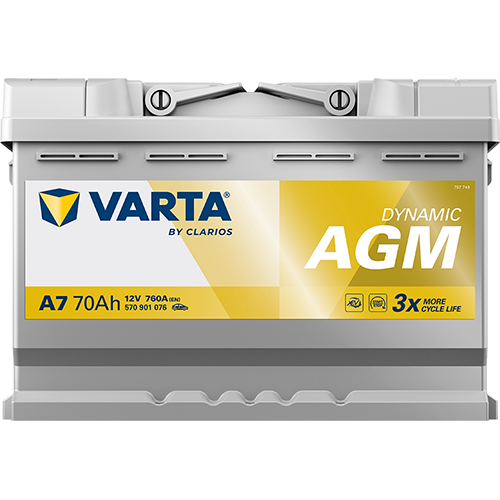 Varta Dynamic AGM 570901076 AGM-70 760CCA 70Ah