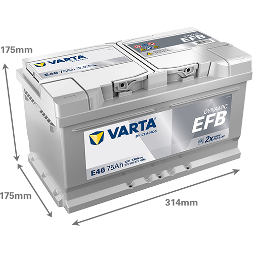 Varta Dynamic EFB 575500073 EFB-70 730CCA 75Ah