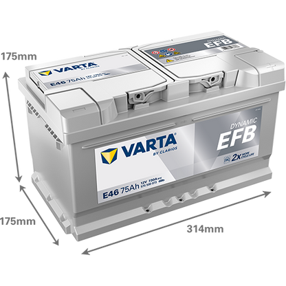 Varta Dynamic EFB 575500073 EFB-70 730CCA 75Ah