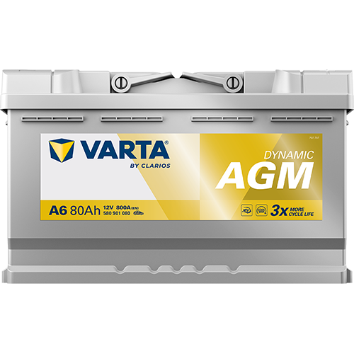 Varta Dynamic AGM 580901080 AGM-80 800CCA 80Ah