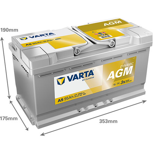 Varta Dynamic AGM 595901085 AGM-90 850CCA 95Ah