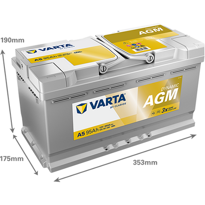 Varta Dynamic AGM 595901085 AGM-90 850CCA 95Ah
