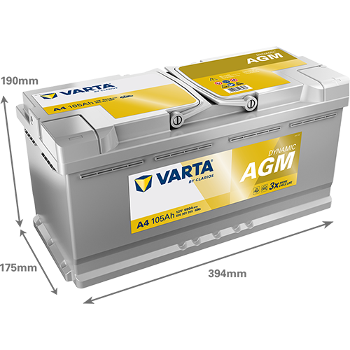 Varta Dynamic AGM 605901095 AGM-100 950CCA 105Ah