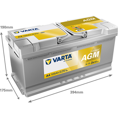 Varta Dynamic AGM 605901095 AGM-100 950CCA 105Ah